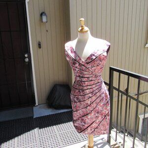 #75. NEW WOMEN'S ROSE COLORED TIERED DRESS BY PHASE EIGHT (SIZE 10US / 14UK)